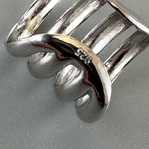 Sterling Silver Wide Band Ear Cuff - Picture 6 of 9